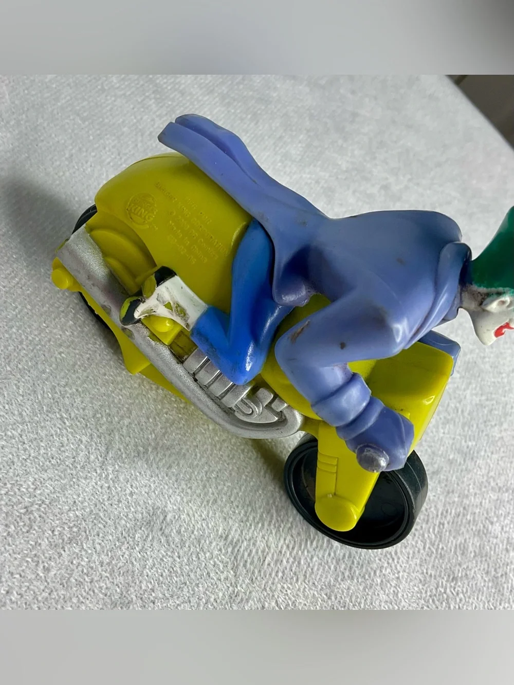 Vintage 2000 Burger King Kids Meal Toy Joker Batman Motorcycle Purple Green